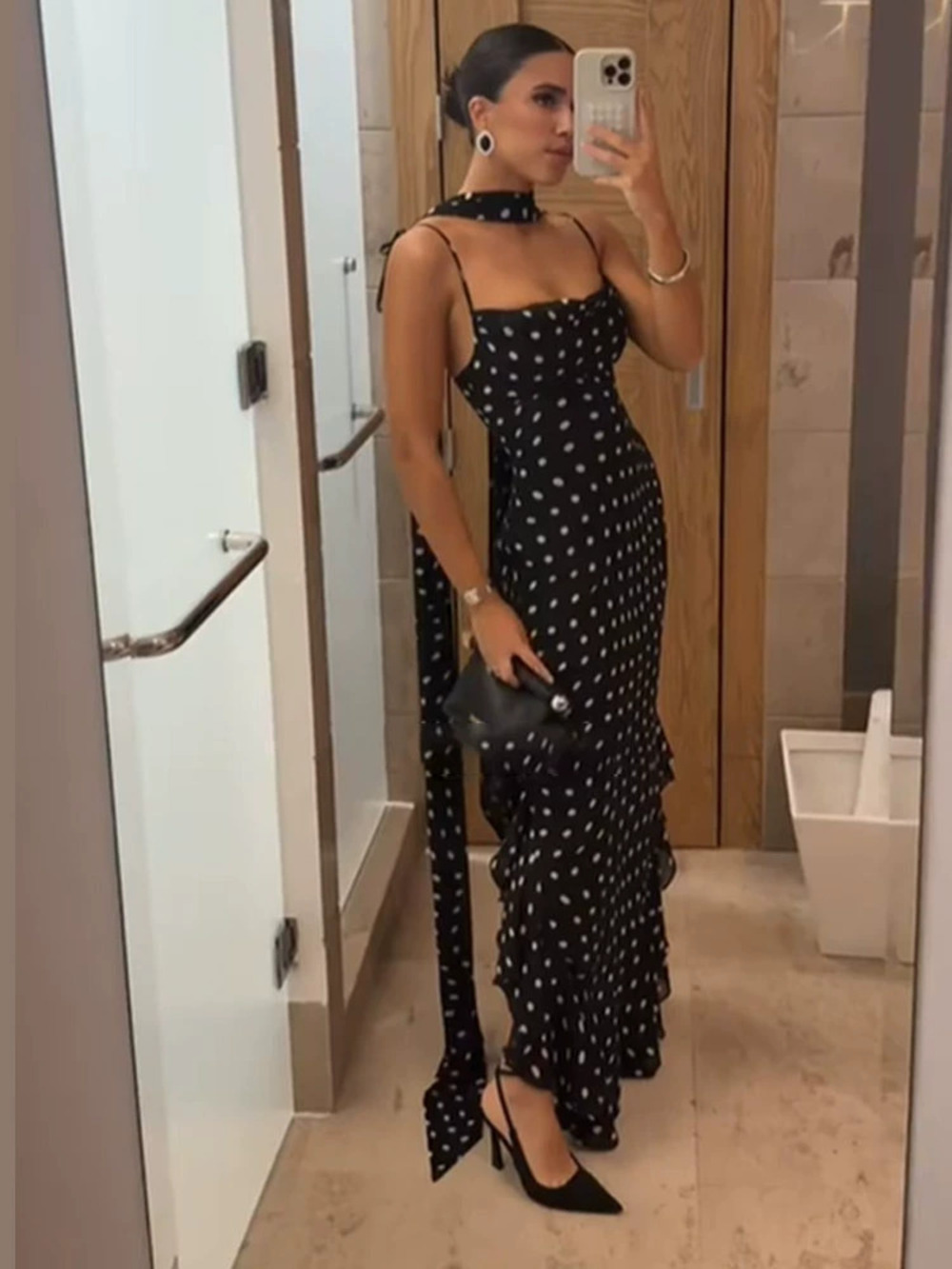 Zara Backless Bow Bodycon Mini Dress